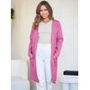image:imageANRABESS Cardigan Sweater for Women 2026 Fall Outfits  Long Sleeve Open Front Mid LengthDressy Jacket CoatSoft Knit CoatiganBusiness Casual Work ClothesTravel Winter OutwearRose