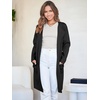 image:imageANRABESS Cardigan Sweater for Women 2026 Fall Outfits  Long Sleeve Open Front Mid LengthDressy Jacket CoatSoft Knit CoatiganBusiness Casual Work ClothesTravel Winter OutwearBlack
