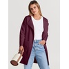 image:imageANRABESS Cardigan Sweater for Women 2026 Fall Outfits  Long Sleeve Open Front Mid LengthDressy Jacket CoatSoft Knit CoatiganBusiness Casual Work ClothesTravel Winter OutwearWine Red