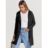image:imageANRABESS Cardigan Sweater for Women 2026 Fall Outfits  Long Sleeve Open Front Mid LengthDressy Jacket CoatSoft Knit CoatiganBusiness Casual Work ClothesTravel Winter OutwearBlack