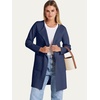 image:imageANRABESS Cardigan Sweater for Women 2026 Fall Outfits  Long Sleeve Open Front Mid LengthDressy Jacket CoatSoft Knit CoatiganBusiness Casual Work ClothesTravel Winter OutwearNavy Blue