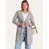 image:imageANRABESS Cardigan Sweater for Women 2026 Fall Outfits  Long Sleeve Open Front Mid LengthDressy Jacket CoatSoft Knit CoatiganBusiness Casual Work ClothesTravel Winter OutwearLight Gray