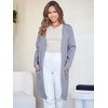 image:imageANRABESS Cardigan Sweater for Women 2026 Fall Outfits  Long Sleeve Open Front Mid LengthDressy Jacket CoatSoft Knit CoatiganBusiness Casual Work ClothesTravel Winter OutwearGray Blue