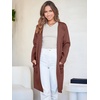 image:imageANRABESS Cardigan Sweater for Women 2026 Fall Outfits  Long Sleeve Open Front Mid LengthDressy Jacket CoatSoft Knit CoatiganBusiness Casual Work ClothesTravel Winter OutwearRed Brown