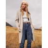 image:imageANRABESS Cardigan Sweater for Women 2026 Fall Outfits  Long Sleeve Open Front Mid LengthDressy Jacket CoatSoft Knit CoatiganBusiness Casual Work ClothesTravel Winter OutwearApricort