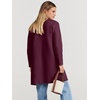 image:imageANRABESS Cardigan Sweater for Women 2026 Fall Outfits  Long Sleeve Open Front Mid LengthDressy Jacket CoatSoft Knit CoatiganBusiness Casual Work ClothesTravel Winter OutwearWine Red