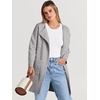 image:imageANRABESS Cardigan Sweater for Women 2026 Fall Outfits  Long Sleeve Open Front Mid LengthDressy Jacket CoatSoft Knit CoatiganBusiness Casual Work ClothesTravel Winter OutwearLight Gray