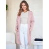 image:imageANRABESS Cardigan Sweater for Women 2026 Fall Outfits  Long Sleeve Open Front Mid LengthDressy Jacket CoatSoft Knit CoatiganBusiness Casual Work ClothesTravel Winter OutwearPink