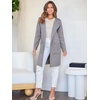image:imageANRABESS Cardigan Sweater for Women 2026 Fall Outfits  Long Sleeve Open Front Mid LengthDressy Jacket CoatSoft Knit CoatiganBusiness Casual Work ClothesTravel Winter OutwearGray