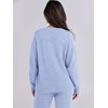 image:imageANRABESS Lounge Sets for Women Fuzzy Fleece Pajama Set  2 Piece Knit Sweater Fall Outfits Long Sleeve Top amp Wide Leg Pants Winter Cozy Matching Pjs Comfy 2026 Loungewear ClothesBlue
