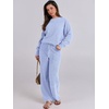 image:imageANRABESS Lounge Sets for Women Fuzzy Fleece Pajama Set  2 Piece Knit Sweater Fall Outfits Long Sleeve Top amp Wide Leg Pants Winter Cozy Matching Pjs Comfy 2026 Loungewear ClothesBlue