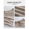 image:imageANRABESS Lounge Sets for Women Fuzzy Fleece Pajama Set  2 Piece Knit Sweater Fall Outfits Long Sleeve Top amp Wide Leg Pants Winter Cozy Matching Pjs Comfy 2026 Loungewear ClothesLight Khaki