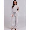 image:imageANRABESS Lounge Sets for Women Fuzzy Fleece Pajama Set  2 Piece Knit Sweater Fall Outfits Long Sleeve Top amp Wide Leg Pants Winter Cozy Matching Pjs Comfy 2026 Loungewear ClothesPurple Grey