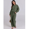 image:imageANRABESS Lounge Sets for Women Fuzzy Fleece Pajama Set  2 Piece Knit Sweater Fall Outfits Long Sleeve Top amp Wide Leg Pants Winter Cozy Matching Pjs Comfy 2026 Loungewear ClothesLawn Green