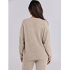 image:imageANRABESS Lounge Sets for Women Fuzzy Fleece Pajama Set  2 Piece Knit Sweater Fall Outfits Long Sleeve Top amp Wide Leg Pants Winter Cozy Matching Pjs Comfy 2026 Loungewear ClothesLight Khaki
