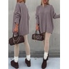 image:imageANRABESS Oversized Sweaters for Women Batwing Fall Outfits  Long Sleeve Crew Neck Pullover Cozy Casual Loose Knit Tops Cute Office Work Travel Vacation Winter Fashion ClothingNutmeg