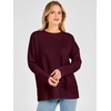 image:imageANRABESS Oversized Sweaters for Women Batwing Fall Outfits  Long Sleeve Crew Neck Pullover Cozy Casual Loose Knit Tops Cute Office Work Travel Vacation Winter Fashion ClothingDrak Red