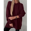 image:imageANRABESS Oversized Sweaters for Women Batwing Fall Outfits  Long Sleeve Crew Neck Pullover Cozy Casual Loose Knit Tops Cute Office Work Travel Vacation Winter Fashion ClothingDrak Red