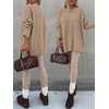 image:imageANRABESS Oversized Sweaters for Women Batwing Fall Outfits  Long Sleeve Crew Neck Pullover Cozy Casual Loose Knit Tops Cute Office Work Travel Vacation Winter Fashion ClothingLight Khaki