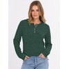 image:imageANRABESS Ribbed Long Sleeve Henley Shirts for Women  Soft lightweight Sweaters Loose Fit Office Work Casual Daily Wear Tunic 2026 Fall Winter Transition OutfitsGreen