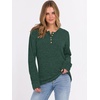 image:imageANRABESS Ribbed Long Sleeve Henley Shirts for Women  Soft lightweight Sweaters Loose Fit Office Work Casual Daily Wear Tunic 2026 Fall Winter Transition OutfitsGreen