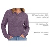 image:imageANRABESS Ribbed Long Sleeve Henley Shirts for Women  Soft lightweight Sweaters Loose Fit Office Work Casual Daily Wear Tunic 2026 Fall Winter Transition OutfitsPurple