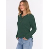 image:imageANRABESS Ribbed Long Sleeve Henley Shirts for Women  Soft lightweight Sweaters Loose Fit Office Work Casual Daily Wear Tunic 2026 Fall Winter Transition OutfitsGreen