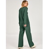 image:imageANRABESS Two Piece Sets for Women Fall Lounge Airport Outfits  Long Sleeve Top amp Wide Leg Pants2026 Fashion Winter Matching Track Suits SetComfiest SoftTravel Vacation Casual Daily WearGreen
