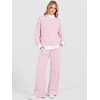 image:imageANRABESS Two Piece Sets for Women Striped Lounge Set  Oversized Mock Neck Sweatshirts amp Wide Leg Pants Airport Travel Outfit 2026 Fall Winter Fashion Cozy Matching SweatsuitsPink White Stripe