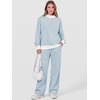 image:imageANRABESS Two Piece Sets for Women Striped Lounge Set  Oversized Mock Neck Sweatshirts amp Wide Leg Pants Airport Travel Outfit 2026 Fall Winter Fashion Cozy Matching SweatsuitsBlue White Stripe