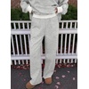image:imageANRABESS Two Piece Sets for Women Striped Lounge Set  Oversized Mock Neck Sweatshirts amp Wide Leg Pants Airport Travel Outfit 2026 Fall Winter Fashion Cozy Matching SweatsuitsGrey White Stripe