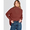 image:imageANRABESS Women Long Sleeve Quarter Zip Pullover Fall Sweater  Collared Lapel V Neck ShirtsSoft Ribbed Knit Top for LeggingsWork Business Casual OutfitsTravel Vacation ClothingRust