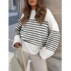 image:imageANRABESS Women Oversized Knit Sweaters 2026 Fall Fashion Outfits  Cozy Soft Fuzzy Knit Warm Chunky Long Sleeve Crew Neck PulloverWinter ClothingCasual Loose FitWork Travel AllDay WearBlack White Stripes