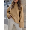 image:imageANRABESS Women Oversized Knit Sweaters 2026 Fall Fashion Outfits  Cozy Soft Fuzzy Knit Warm Chunky Long Sleeve Crew Neck PulloverWinter ClothingCasual Loose FitWork Travel AllDay WearYellow Brown