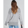 image:imageANRABESS Women Oversized Knit Sweaters 2026 Fall Fashion Outfits  Cozy Soft Fuzzy Knit Warm Chunky Long Sleeve Crew Neck PulloverWinter ClothingCasual Loose FitWork Travel AllDay WearGrey White Stripe