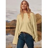 image:imageANRABESS Women Oversized Knit Sweaters 2026 Fall Fashion Outfits  Cozy Soft Fuzzy Knit Warm Chunky Long Sleeve Crew Neck PulloverWinter ClothingCasual Loose FitWork Travel AllDay WearBeige Yellow