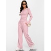 image:imageANRABESS Womens 2 Piece Outfits 2026 Fall Lounge Matching Sets  Long Sleeve Top amp Wide Leg Pants with Pockets Casual Travel Airport Vacation ClothesSoft ComfortWinter Warm OutfitsPink
