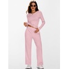 image:imageANRABESS Womens 2 Piece Outfits 2026 Fall Lounge Matching Sets  Long Sleeve Top amp Wide Leg Pants with Pockets Casual Travel Airport Vacation ClothesSoft ComfortWinter Warm OutfitsPink