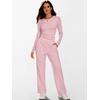image:imageANRABESS Womens 2 Piece Outfits 2026 Fall Lounge Matching Sets  Long Sleeve Top amp Wide Leg Pants with Pockets Casual Travel Airport Vacation ClothesSoft ComfortWinter Warm OutfitsPink
