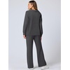 image:imageANRABESS Womens 2 Piece Outfits Matching Lounge Sweat Sets  Polo Sweatshirts amp Wide Leg Pants Airport Travel Outfit Soft Comfy 2026 Fall Winter Athletic ClothingDark Grey