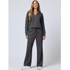 image:imageANRABESS Womens 2 Piece Outfits Matching Lounge Sweat Sets  Polo Sweatshirts amp Wide Leg Pants Airport Travel Outfit Soft Comfy 2026 Fall Winter Athletic ClothingDark Grey