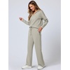 image:imageANRABESS Womens 2 Piece Outfits Matching Lounge Sweat Sets  Polo Sweatshirts amp Wide Leg Pants Airport Travel Outfit Soft Comfy 2026 Fall Winter Athletic ClothingPeytoe