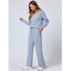 image:imageANRABESS Womens 2 Piece Outfits Matching Lounge Sweat Sets  Polo Sweatshirts amp Wide Leg Pants Airport Travel Outfit Soft Comfy 2026 Fall Winter Athletic ClothingSky Blue