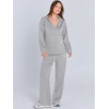 image:imageANRABESS Womens 2 Piece Outfits Matching Lounge Sweat Sets  Polo Sweatshirts amp Wide Leg Pants Airport Travel Outfit Soft Comfy 2026 Fall Winter Athletic ClothingLight Grey