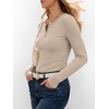 image:imageANRABESS Womens Long Sleeve Shirts Fall Henley Tops  Ribbed Knit Slim Fit Tee Soft Layer Work TShirts Business Casual 2026 Fall Outfits Travel Vacation Everyday Wear ClothesBeige
