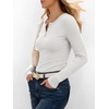 image:imageANRABESS Womens Long Sleeve Shirts Fall Henley Tops  Ribbed Knit Slim Fit Tee Soft Layer Work TShirts Business Casual 2026 Fall Outfits Travel Vacation Everyday Wear ClothesWhite