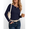 image:imageANRABESS Womens Long Sleeve Shirts Fall Henley Tops  Ribbed Knit Slim Fit Tee Soft Layer Work TShirts Business Casual 2026 Fall Outfits Travel Vacation Everyday Wear ClothesNavy Blue