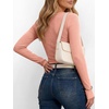 image:imageANRABESS Womens Long Sleeve Shirts Fall Henley Tops  Ribbed Knit Slim Fit Tee Soft Layer Work TShirts Business Casual 2026 Fall Outfits Travel Vacation Everyday Wear ClothesCoral