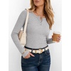 image:imageANRABESS Womens Long Sleeve Shirts Fall Henley Tops  Ribbed Knit Slim Fit Tee Soft Layer Work TShirts Business Casual 2026 Fall Outfits Travel Vacation Everyday Wear ClothesGrey