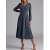 image:imageANRABESS Womens Long Sleeve V Neck A Line Fall Midi Dress  Ribbed Knit Empire Waist with Pockets Casual Swing Flowy Winter DressesSoft Stretchy Office WorkDate Night Everyday WearNavy Blue